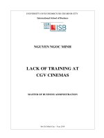 Lack of training at CGV cinemas 