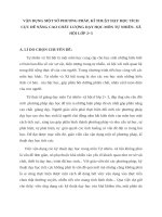 skkn vận DỤNG một số PHƯƠNG PHÁP, kĩ THUẬT dạy học TÍCH cực để NÂNG CAO CHẤT LƯỢNG dạy học môn tự NHIÊN  xã hội lớp 2+3 