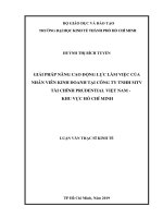 Giải pháp nâng cao động lực làm việc của nhân viên kinh doanh công ty TNHH MTV tài chính prudential việt nam   khu vực hồ chí minh 