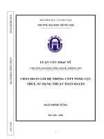 Chẩn đoán lỗi hệ thống CNTT tổng cục thuế, sử dụng thuật toán bayes  