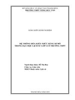 Hệ thống hóa kiến thức bằng sơ đồ trong dạy học lịch sử lớp 12 ở trường THPT 