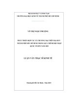 Phát triển hợp tác xã thương mại trên địa bàn thành phố hồ chí minh trong quá trình hội nhập quốc tế đến năm 2025 