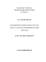 Giải pháp hoàn thiện chuỗi cung ứng công ty sản xuất schneider electric việt nam 