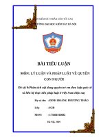 phân tích nội dung quyền trẻ em theo luật quốc tế