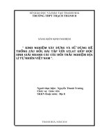 Kinh nghiệm xây dựng và sử dụng hệ thống câu hỏi, bài tập với atlat giúp học sinh giải nhanh các câu hỏi trắc nghiệm địa lí tự nhiên việt nam 