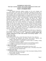 Some tips to motivate students with cognitive impairments in both social activities and learning english 