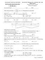 Đề thi thử THPTQG 2020 môn toán lần 1 trường THPT chuyên thái bình 
