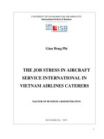 The job stress in aircraft service international in vietnam airlines caterers 