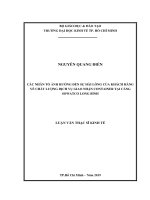 Các nhân tố ảnh hưởng đến sự hài lòng của khách hàng về chất lượng dịch vụ giao nhận container tại cảng sowatco long bình 