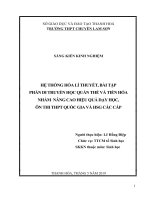 Hệ thống hóa lí thuyết, bài tập phần di truyền học quần thể và tiến hóa nhằm nâng cao hiệu quả dạy học 
