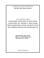 Dạy học phần chuyển hoá vật chất và năng lượng ở thực vật   sinh học 11  bằng cách hệ thống hoá kiến thức 