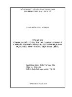 Ứng dụng máy tính cầm tay casio FX 570MS và casio FX 570ES để giải bài tập về tổng hợp dao động điều hòa và dòng điện xoay 