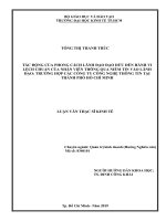 Tác động của phong cách lãnh đạo đạo đức đến hành vi lệch chuẩn của nhân viên thông qua niềm tin vào lãnh đạo  trường hợp các công ty công nghệ thông tin tại thành phố hồ chí minh 