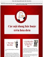 Các nội dung bắt buộc trên hóa đơn