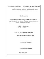 Lựa chọn giải pháp nâng cao hiệu quả quản lý vđv tại trung tâm đào tạo, huấn luyện thể thao tỉnh hải dương 