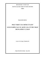 Phát triển tài chính có giúp giảm nghèo tại các quốc gia có thu nhập trung bình và thấp 