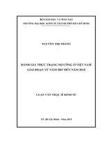 Đánh giá thực trạng nợ công ở việt nam giai đoạn từ năm 2007 đến năm 2018 