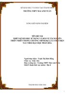 THIẾT kế bài học sử DỤNG và bảo vệ tài NGUYÊN THIÊN NHIÊN TRONG CHƯƠNG TRÌNH địa lí 12 THPT HIỆN NAY THEO dạy học PHÂN hóa 