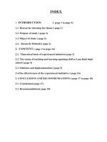 SOME SUGGESTIONS TO INCREASE THE MOTIVATON FOR GRAGE 10 STUDENTS IN RURAL AREA IN SOME SPEAKING LESSONS 