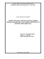 HƯỚNG dẫn học SINH ôn THI tốt NGHIỆP THPTQG đạt kết QUẢ CAO TRONG môn địa lí ở TRƯỜNG THPT HIỆN NAY 