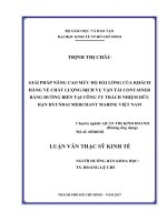 Giải pháp nâng cao mức độ hài lòng của khách hàng về chất lượng dịch vụ vận tải container bằng đường biển tại công ty TNHH hyundai merchant marine việt nam 
