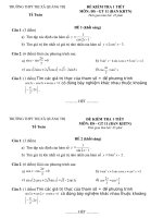 Đề kiểm tra 1 tiết ĐS> 11 chương 1 năm 2019 2020 trường thị xã quảng trị 