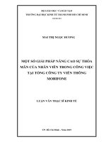 Một số giải pháp nâng cao sự thoả mãn của nhân viên trong công việc tại tổng công ty viễn thông mobifone 