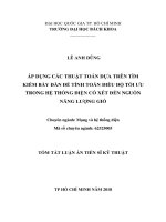 Áp dụng các thuật toán dựa trên tìm kiếm bầy đàn để tính toán điều độ tối ưu trong hệ thống điện có xét đến nguồn năng lượng gió tt 