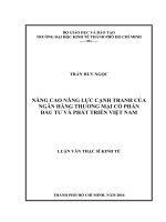 Nâng cao năng lực cạnh tranh của ngân hàng thương mại cổ phần đầu tư và phát triển việt nam 