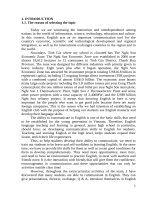 How to establish, organize and maintain ectively the english club at tinh gia 3 high school 