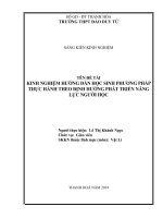 Kinh nghiệm hướng dẫn học sinh phương pháp thực hành theo định hướng phát triển năng lực người học 