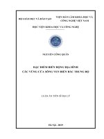 Đặc điểm biến động địa hình các vùng cửa sông ven biển bắc trung bộ 