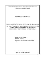 Using the integrated curriculum to teach unit 16  the wonders of the world, english 11 with a view 