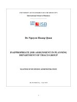 Inappropriate job assignment in planning department of thaco group 