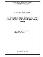 Tạo hứng thú học qua việc hướng dẫn học sinh liên hệ thực tiễn đối với các bài học vật lý 