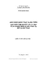 Ứng dụng định thức và ma trận vào việc giải quyết lớp các bài toán chứng minh đẳng thích và bất đẳng thức 