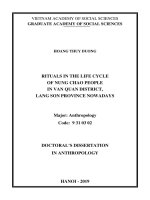 Nghi lễ trong chu kỳ đời người của người nùng cháo ở huyện văn quan, tỉnh lạng sơn hiện nay tt tiếng anh 