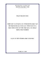 Thiết kế và sử dụng các tình huống học tập hỗ trợ đánh giá năng lực tính toán của học sinh cuối cấp tiểu học qua các hoạt động trải nghiệm 