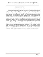 Warm – up activities for reading in grade 11 textbook 