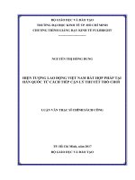 Hiện tượng lao động việt nam bất hợp pháp tại hàn quốc từ cách tiếp cận lý thuyết trò chơi 