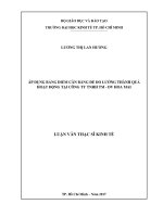 Xây dựng bảng điểm cân bằng để đo lường thành quả hoạt động tại công ty TNHH TM   DV hoa mai 