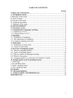 Some suggestions on how to use language games in speaking lessons for 11th grade students 