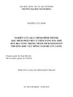 Nghiên cứu quá trình hình thành, đặc điểm phân bố và tiềm năng dầu khí bẫy địa tầng trong trầm tích oligocen thượng khu vực đông nam bể cửu long tt 