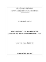 Mối quan hệ giữa giá trị tiền đồng và chỉ số giá thị trường chứng khoán việt nam 