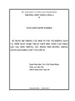 SỬ DỤNG hệ THỐNG câu hỏi về yếu tố KHÔNG GIAN và THỜI GIAN NGHỆ THUẬT GIÚP học SINH cảm NHẬN sâu sắc hơn NHỮNG tác PHẨM TH 