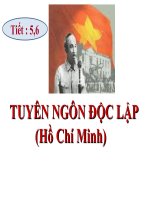 slide sử dụng phim tài liệu kết hợp với sơ đồ tư duy vào giảng dạy tác phẩm tuyên ngôn độc lập của hồ chí minh (ngữ văn 12 – tập 