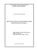 MỘT số bài TOÁN QUY HOẠCH ĐỘNG TRONG bồi DƯỠNG HSG TIN học 11 