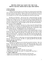 Phương pháp dạy kịch nói việt nam trong chương trình THPT 