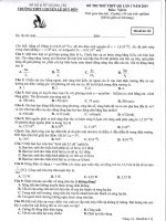 Đề thi thử THPTQG vật lí lần 1 năm 2019 trường chuyên lê quý đôn quảng trị 