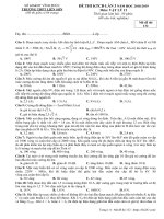 Đề thi chuyên đề vật lý 12 lần 3 năm 2018 2019 trường liễn sơn vĩnh phúc 